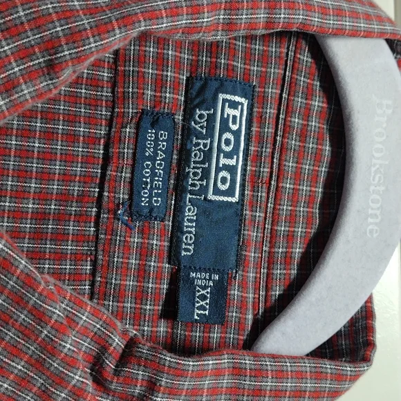 Ralph Lauren xxl long sleeve button down shirt red plaid - Picture 1 of 6